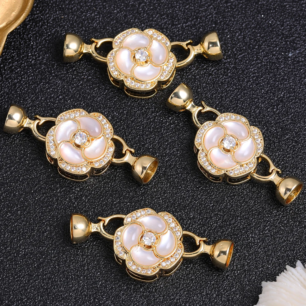 Juya DIY Luxus Natursteine Barock Perlen Schmuck Herstellung Komponenten cz Opal Stecker Verschluss Verschluss Verschluss Verschlüsse Lieferungen – Detail 11