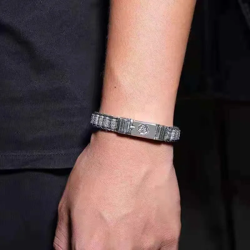 925 Sterling Silver Bracelet Vintage Men Bracelet for Man Women Fashion Simple Engagement Wedding Jewelry Gifts High Quality