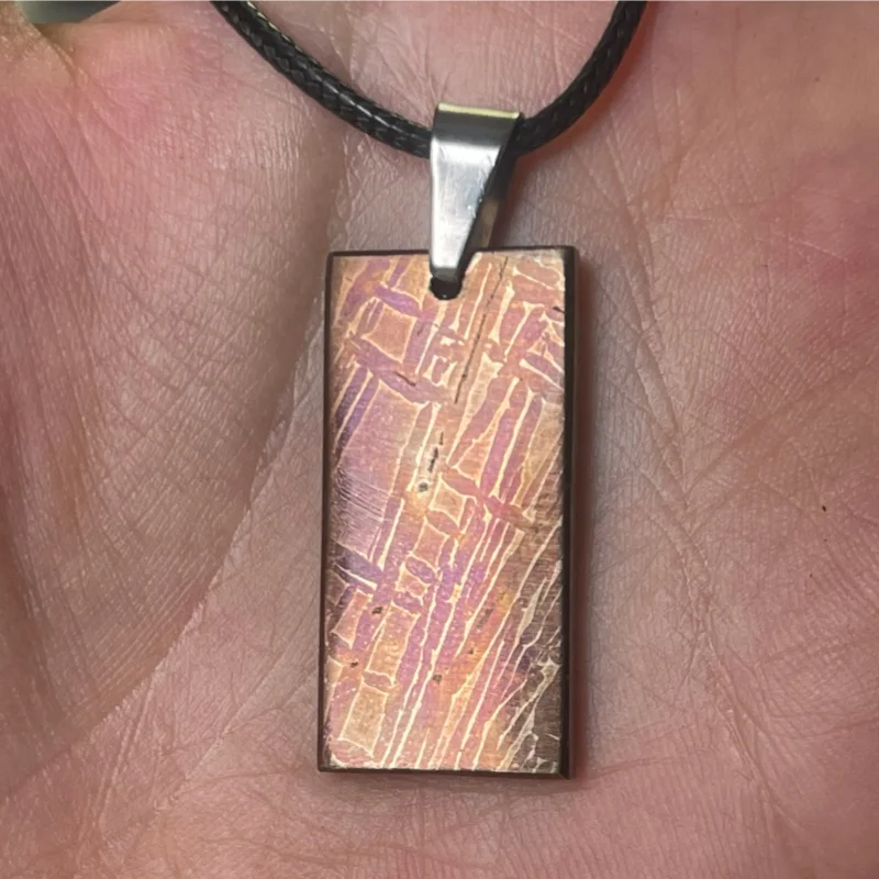 11.5g Muonionalusta meteorite pendant Natural iron meteorite pendant Meteorite slice Collection -LK211