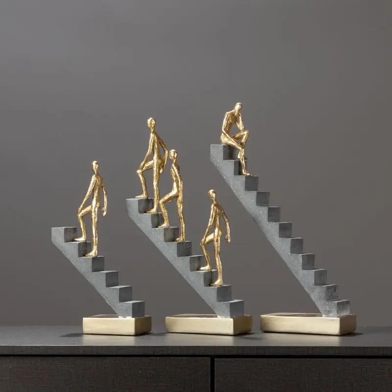 

Nordic Art Figure Ladder Climber Res Statues Home Living Room Foyer Figurines Decoration Office Room Desk Sculpture Crafts Gift