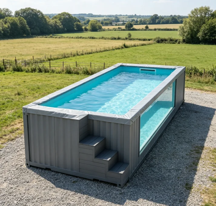 Above Ground Pool Swimming Outdoor Cheap Rectangular Fiberglass Homes Garden Container Pool Manufacturer