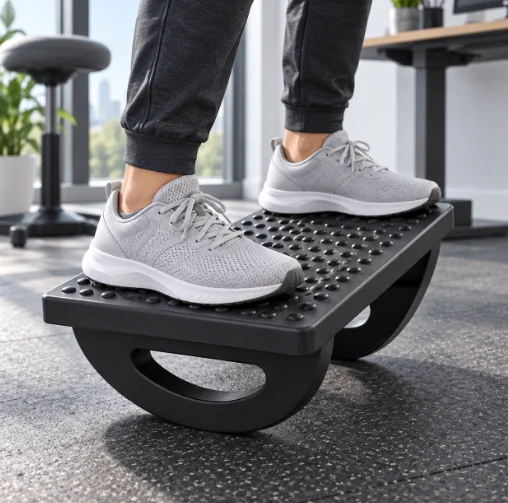 Portable Foot Stool for Home and Office with Massage Rollers Ergonomic Under-Desk Support