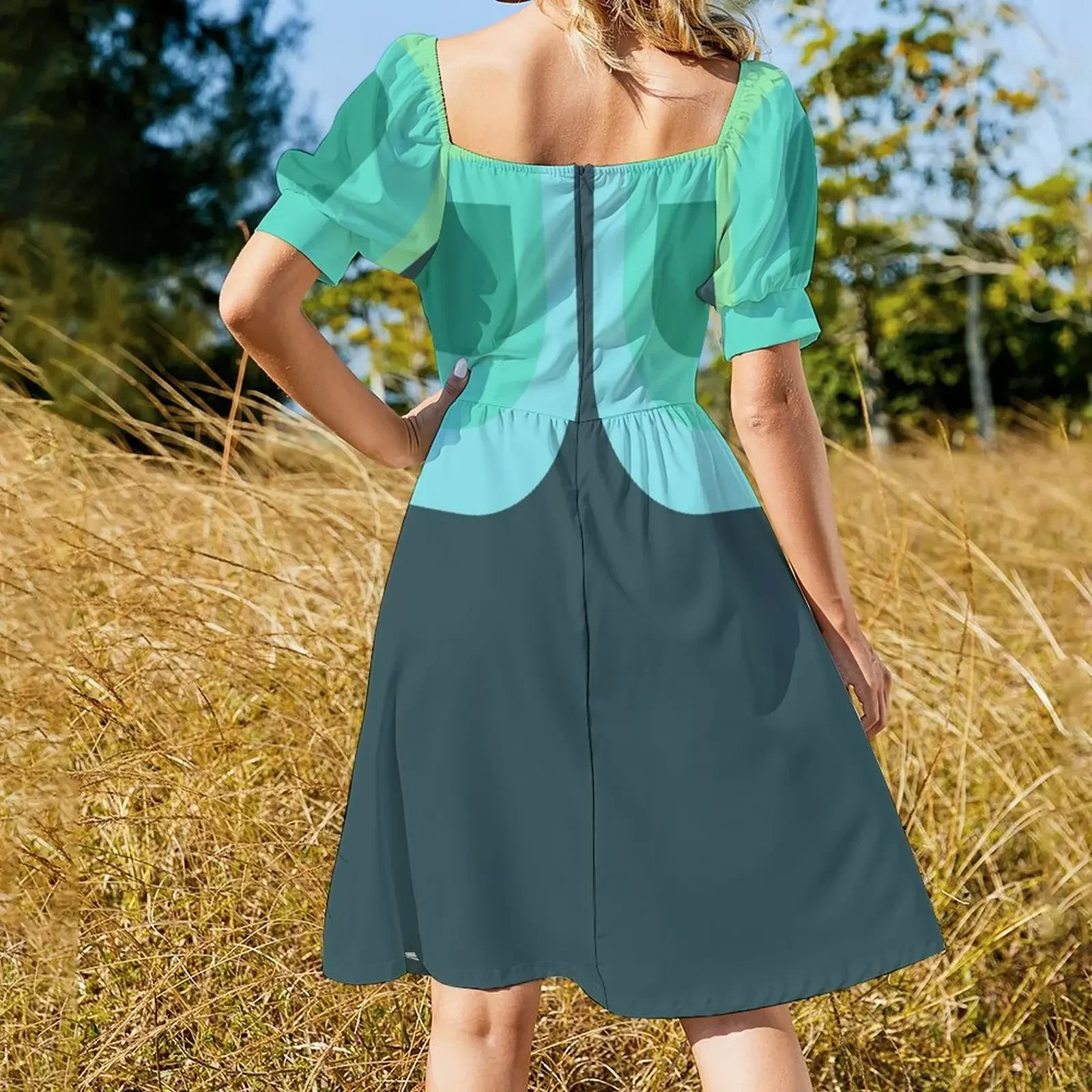 Jolly June Vestido de manga corta Vestidos de fiesta para mujer Vestido de verano para mujer