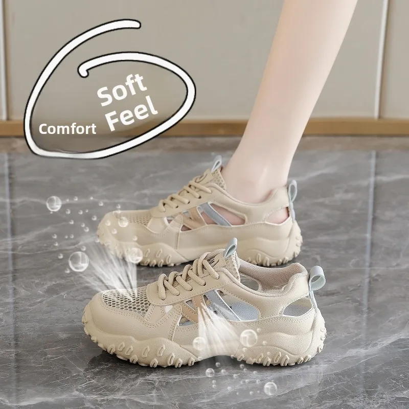 

Women's Sport Shoes Climbing Hollow out Breathable Mesh Lightweight Casual Sandals Summer 2026 New Style Low Cut round Toe
