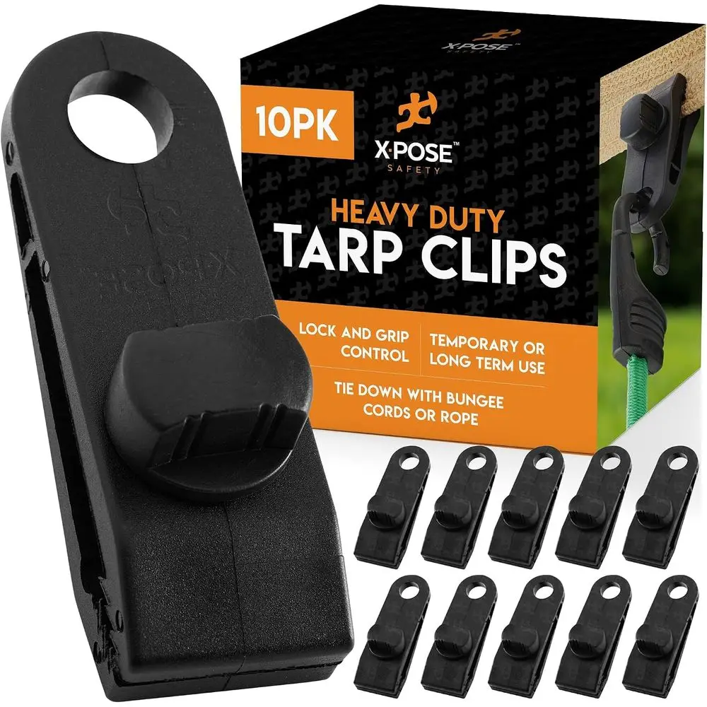 50 Pack Durable Reusable Tarp Clips for Tents, Awnings, Camping, Boats, Car Covers, Pools, and Sunshades