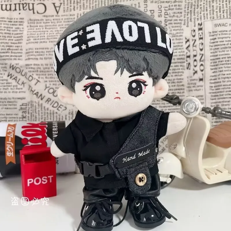 20cm cotton doll 'Cool and stylish shirt, Vest and headband Set' no-attribute humanoid doll costume change