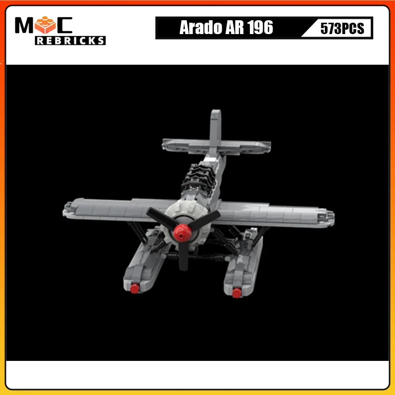 WW II Military Plane German Navy Arado Ar 196 Shipboard Monoplane Wing Aircraft MOC Building Block Model  Bricks Toys Kid Gifts