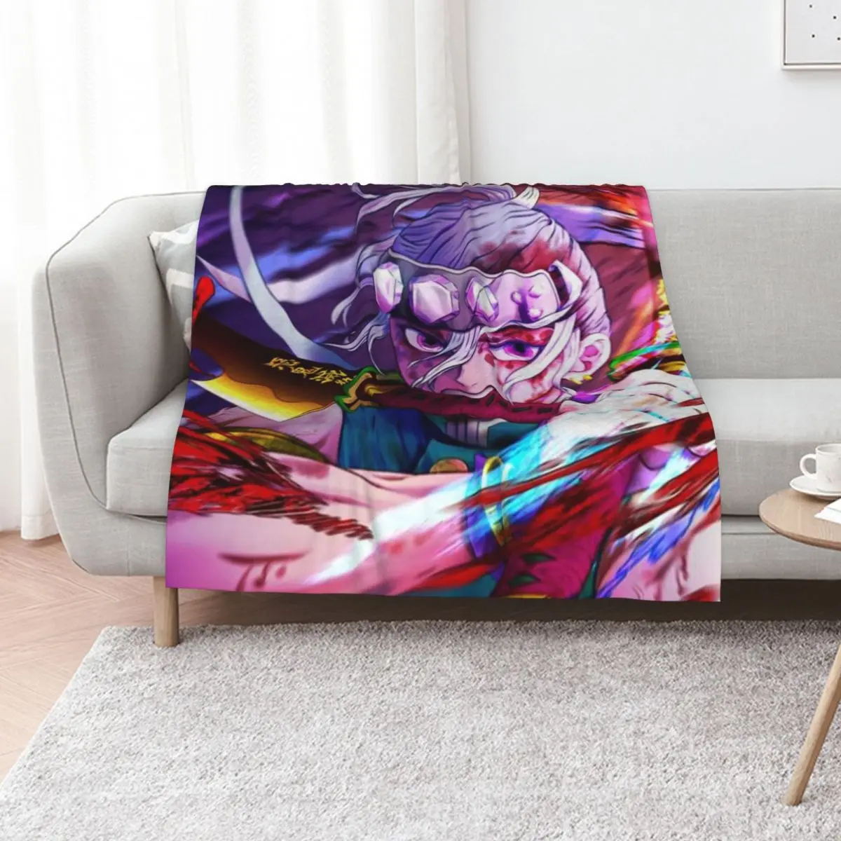 Tengen Uzui - Kimetsu no Yaiba Wiki رمي بطانية Retros أريكة لحاف بطانيات تخييم كبيرة