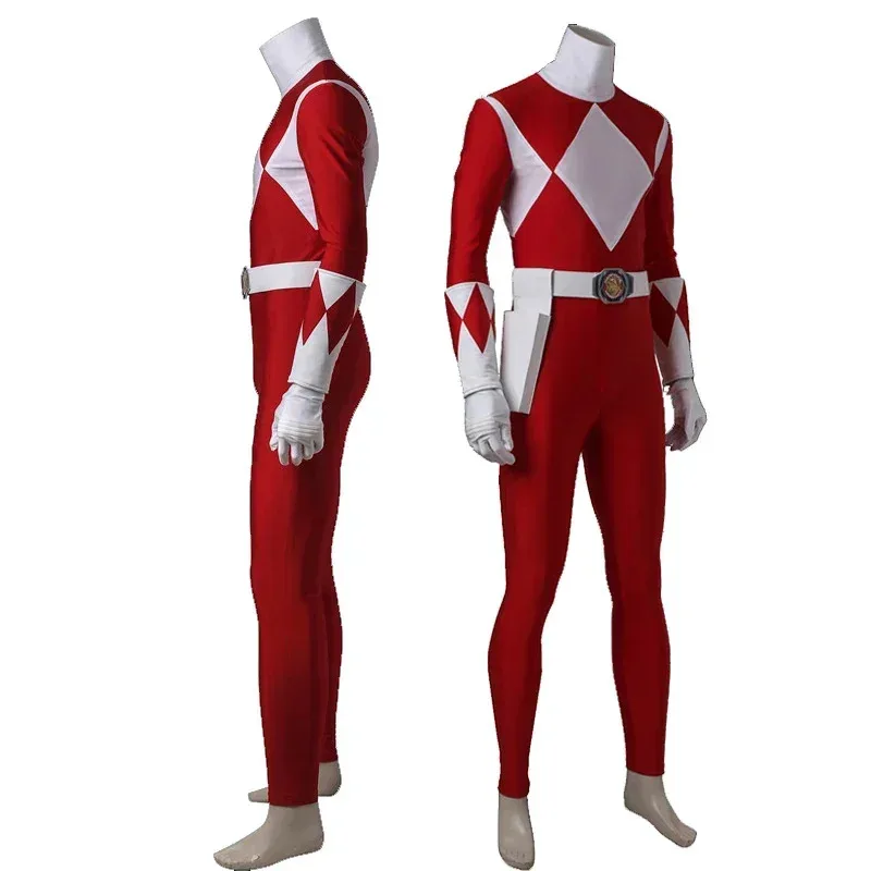 Disfraz de Cosplay de Morpher Jason rojo, traje con cinturón, botas, conjunto completo y artículos individuales se venden, tamaño personalizado ty'4