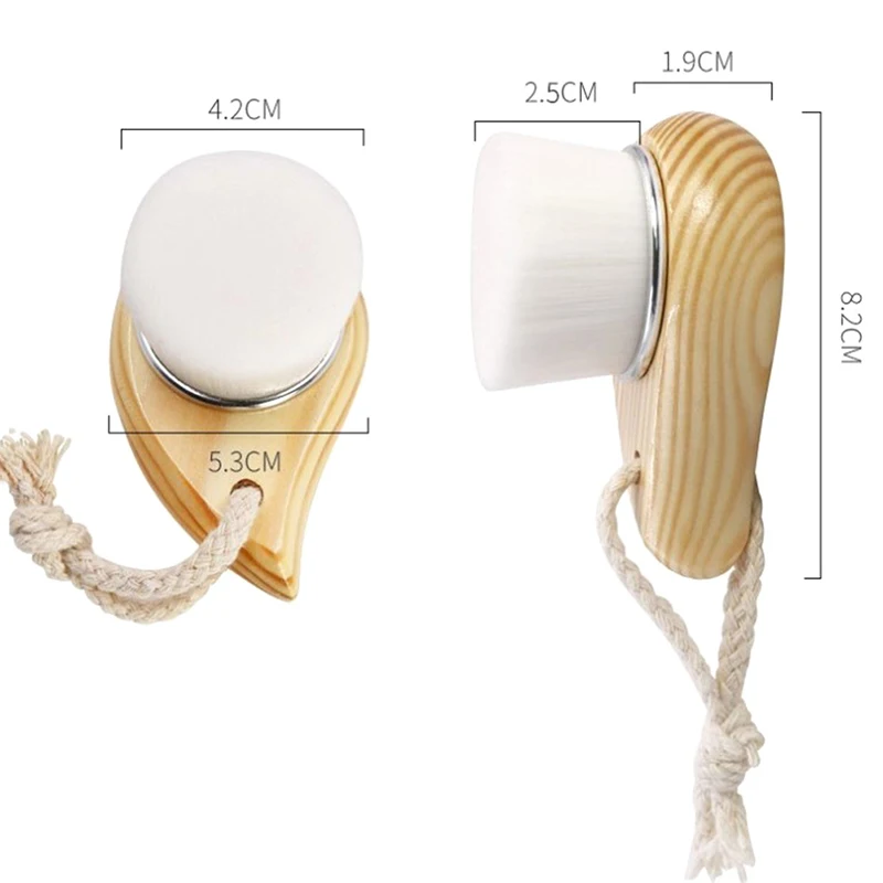 فرشاة تنظيف عميق للرؤوس السوداء، فرشاة تدليك الوجه، العناية بالوجه، مقبض خشبي، فرشاة تنظيف الوجه، ألياف ناعمة، تقشير الشعر