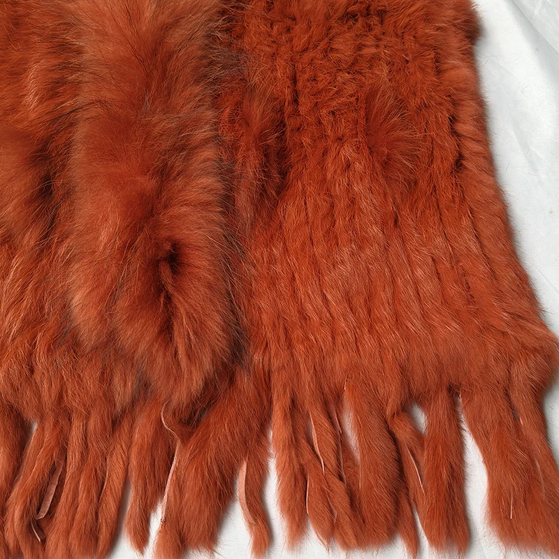 2023 Autumn Knitted Real Rabbit Fur Vest Women Warm Genuine Fur Gilets Female Causual Genuine Fur Waistcoat