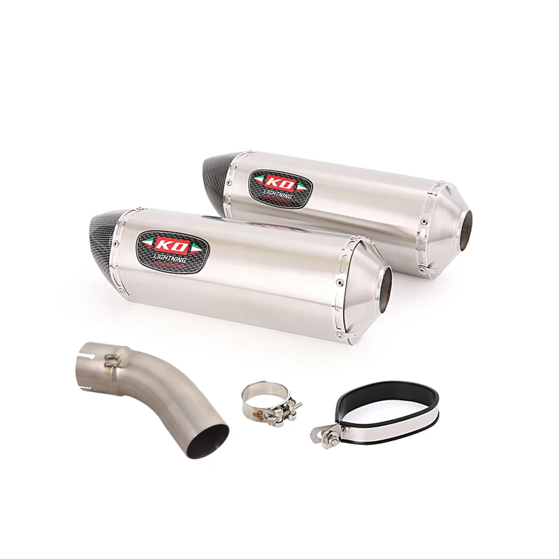 Motorcycle Exhaust Muffler Mid Link Pipe For Kawasaki ZX4R/4RR 2023 Stainless Steel+Titanium Alloy Slip On With DB Killer