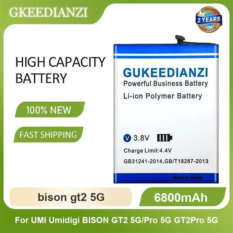 

Аккумулятор для мобильного телефона bison gt2 5G для UMI Umidigi BISON GT2 5G/Pro 5G GT2Pro 5G 6800 мАч высокой емкости