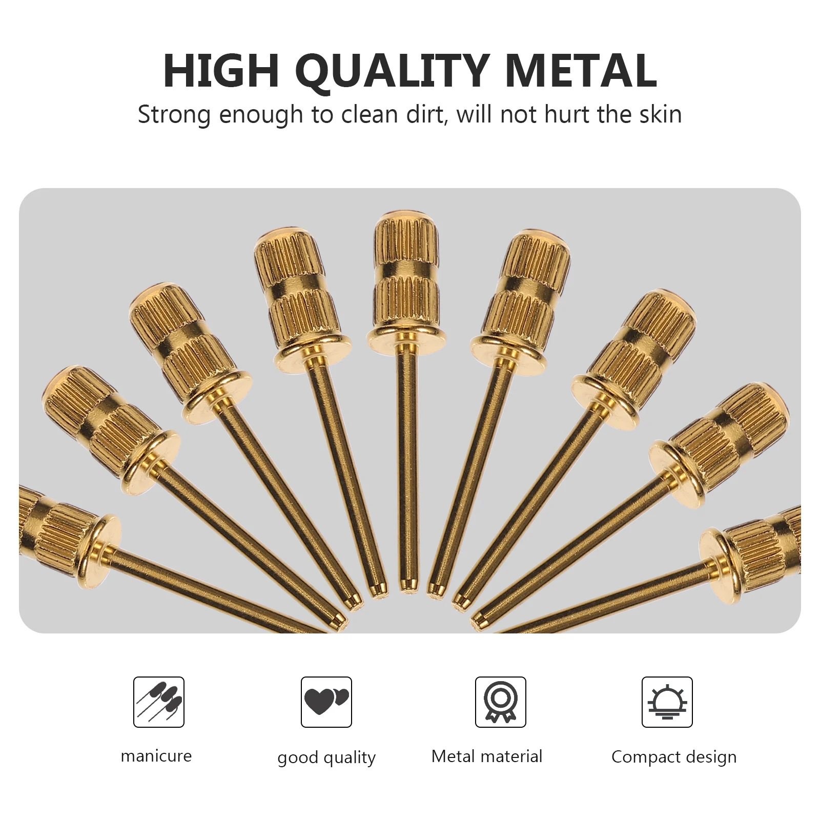 20pcs Metal Sand Ring Bearings Nail Drill Bits for Manicure Pedicure Spa Salon Natural Gel Nails Polishing Tools Accessories