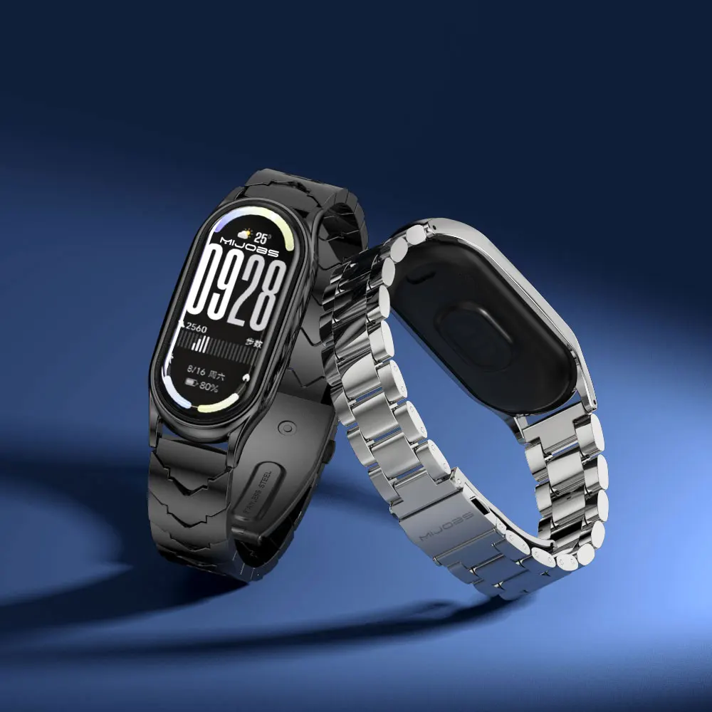 Strap for Mi Band 10 9 8 7 6 5 Wristband for Xiaomi Smart Band 10 Bracelet Metal Stainless Steel Strap for Mi Band 9