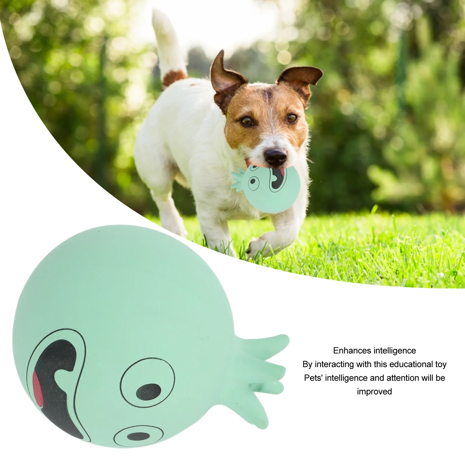 Squeaky Latex Dog Toy Cartoon Fun Puzzle Innovative Bite Proof Soft Latex Squeak Balls For Dogs Cats