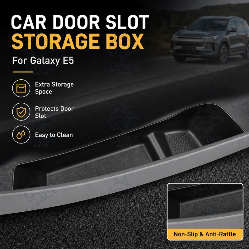 For Galaxy E5 Car Door Slot Storage Box Side Vehicle Organizer Automotive Accessories Custom Modification Parts