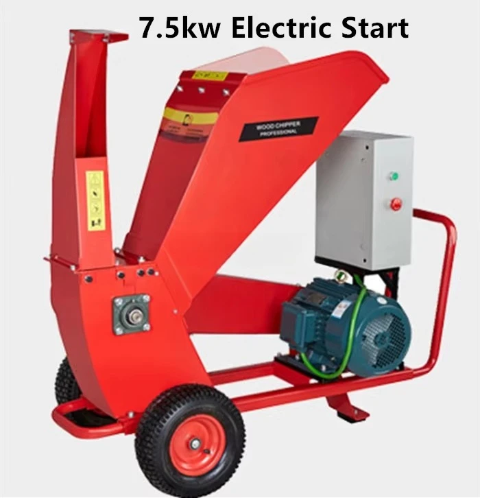 Malaysia Fruit Tree Branch Rattan Shredder Wood Chipper/Garden Horizontal 7.5kw Electric Broken Branch Grinder Crushing Machine