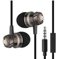 Metal 3.5mm wired earphone with mic In-Ear Headset For Mobile Phone PC Gaming Ultra Bass Super Sound Earbud Music Earphones