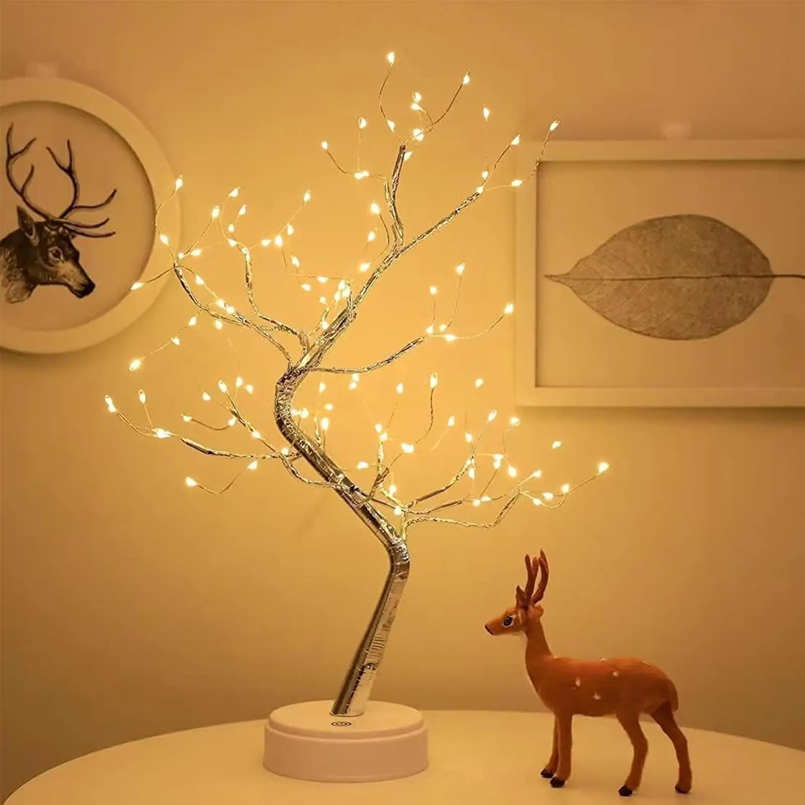 Tabletop Bonsai Tree Light Living Room Aesthetic Night Light Battery/USB Operated DIY Artificial Tree Lamp for Bedroom Christmas