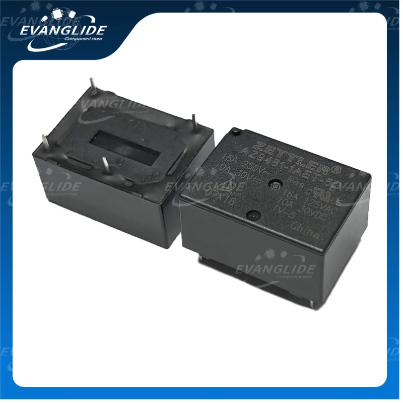 5PCS/LOT AZ9481-1AET-5D 100% Original & New  relays 16AMP Low Profile Power Relay 5VDC coil SPST-NO