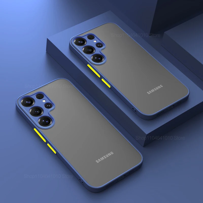 Zachte TPU Stootvaste Armor Matte Telefoonhoesje voor Samsung Galaxy S26 S25 S24 S23 S25 Ultra Plus Hoesjes Transparante Harde Bumper Achterkant telefoon hoesje
