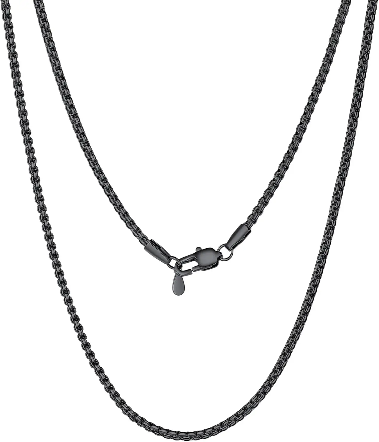 

Стильное мужское ожерелье Prosteel из нержавеющей стали с плоской цепочкой-бокс, серебристого/золотистого/черного цвета, гипоаллергенное украшение, 14-30 дюймов