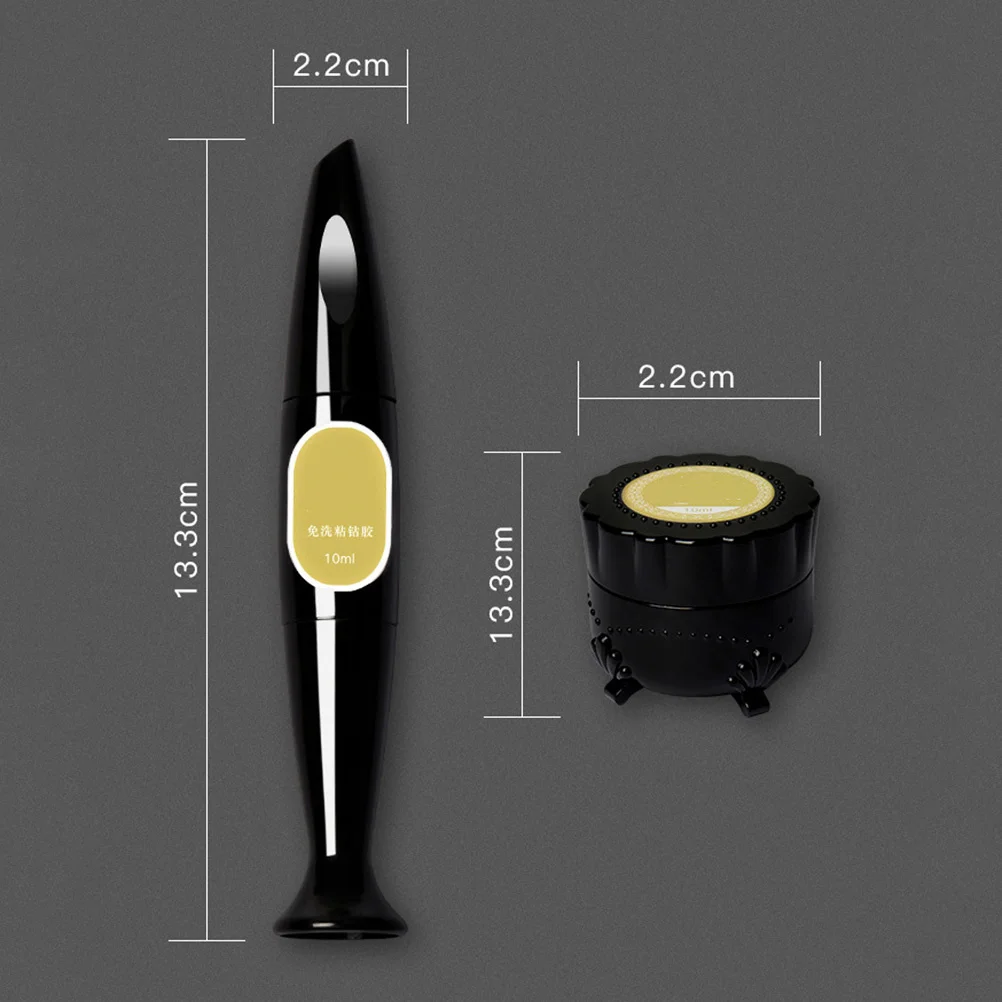 ネイルアート用接着剤1セット、強力で長持ちするフィリンググルーペン、ラインストーン用、マニキュアツール、ニードルブラシデザイン、ネイルペーストジェル