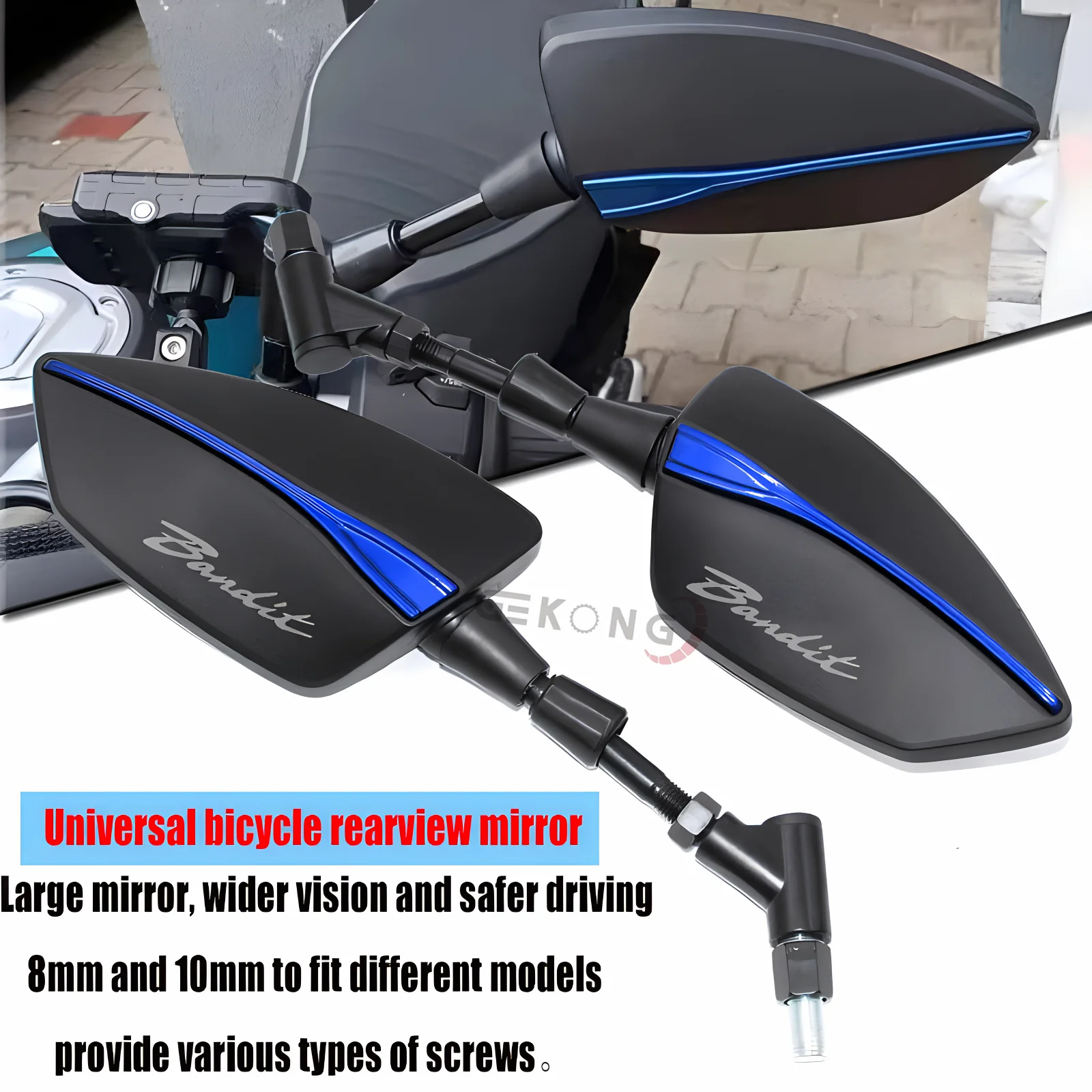 

For SUZUKI GSF 650F BANDIT GSX1250 1200 BANDIT 650S motorcycle Tomahawk rearview mirror, side mirror, universal Modified parts ﻿