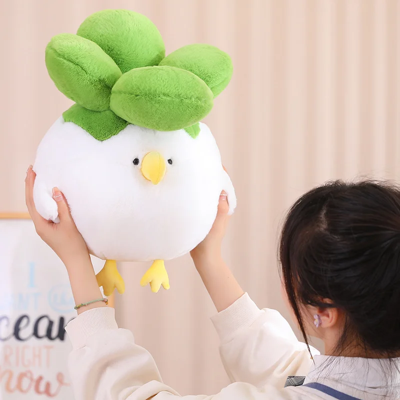 Kawaii Chicken Cabbage Plushies Stuffed White Bird Vegetable Plush Toys Lovely Birthday Gifts Soft Animal Toy