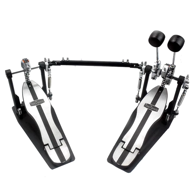 

Drum Kit Double Pedal Tread Hammer Aerospace Alloy Professional Jazz Drum Foot Pedal Chain Cam Kick Drums Practice Accessories