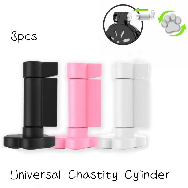 Universal Chastity Cage Lock Cylinder New Bear Paw Cute Shape Can Pass Security Non-disposable Lock Key Accessories Keyless Open