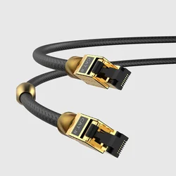 Kabel Ethernet Viborg CAT8 HIFI Audio LAN8 Pure Silver Kabel sieciowy RJ45