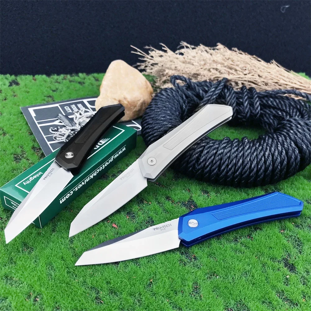 

Top Quality PROTECH DS101 Pocket Folding Knife D2 Blade Aluminum Handle Everyday Carry Outdoor Camping Hunting Knife EDC Tools