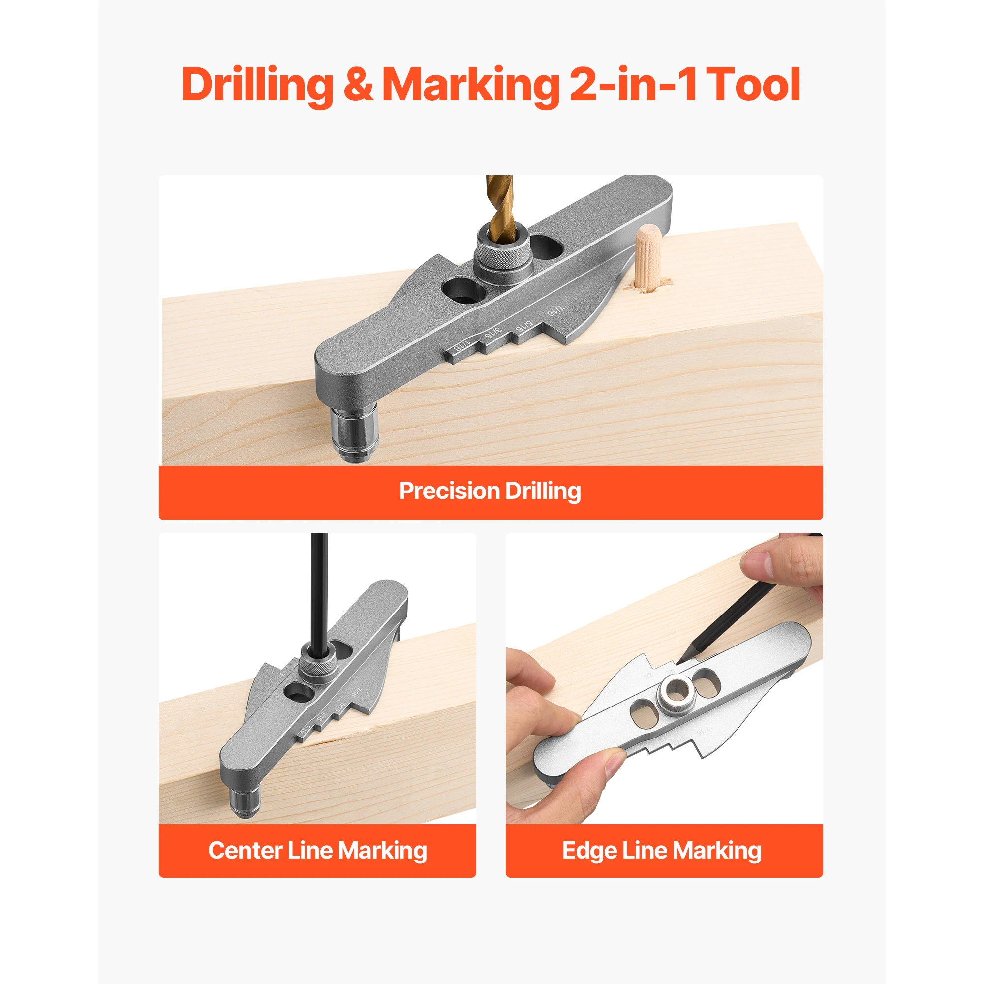 Doweling Jig Kit, Featuring Drill Bit Set 1/4