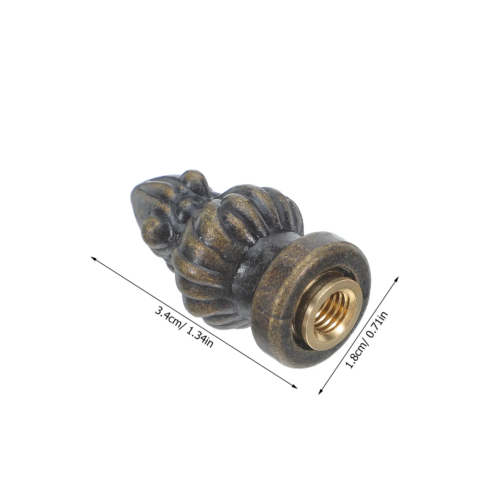 3Pcs Pineapple Brass Lamp Finials M10 Screw on Adapter M6 Lamp Shade Topper Knob Decorative Table Floor Lamps Finials for Lamps - view 4