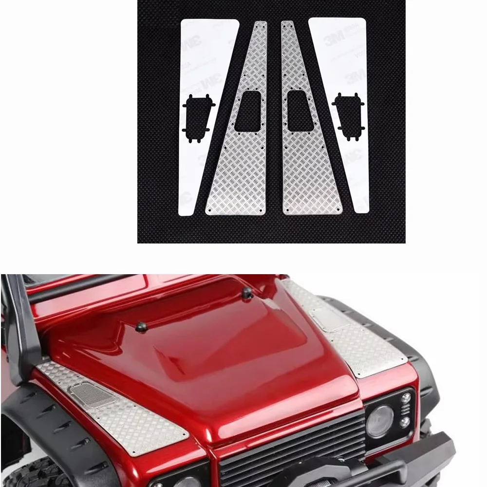 Металлическая противоскользящая пластина TRX4, впускная решетка для Traxxas TRX-4 TRX4 Defender 1/10, обновленные детали для радиоуправляемого гусеничного автомобиля, аксессуары