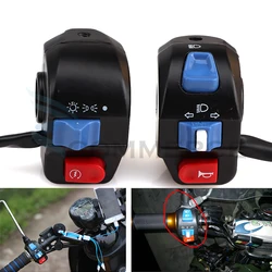 Aluminum 22mmATV Motorcycle Switches Motorbike Horn Button Turn Signal Electric Fog Lamp Light Start Handlebar Controller Switch