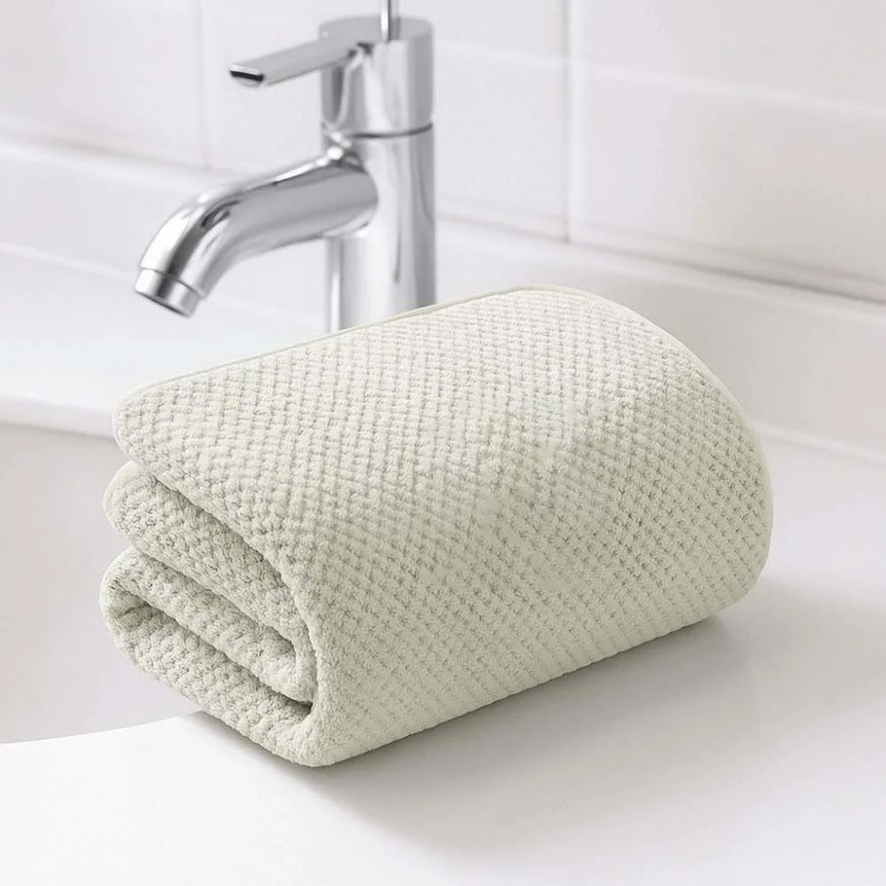 

Thickened Breathable Baby Towel Polyester Fiber Quick Water Absorption Solid Color Washrag Fluffy Facecloth Soft Washcloth Women