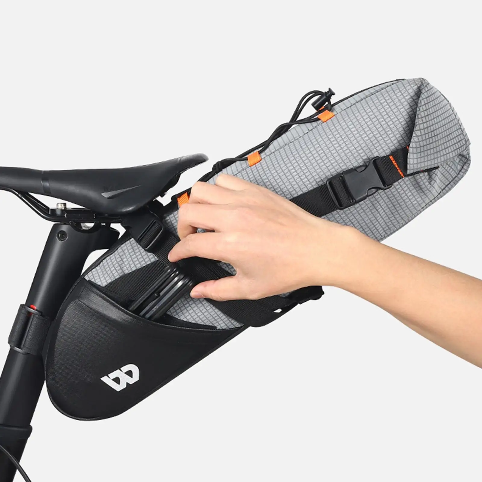 

Saddle Bag Strap on Quick Release Reflective Foldable Waterproof Seat Bag Bike Under Seat Bag Tail Rear Bag