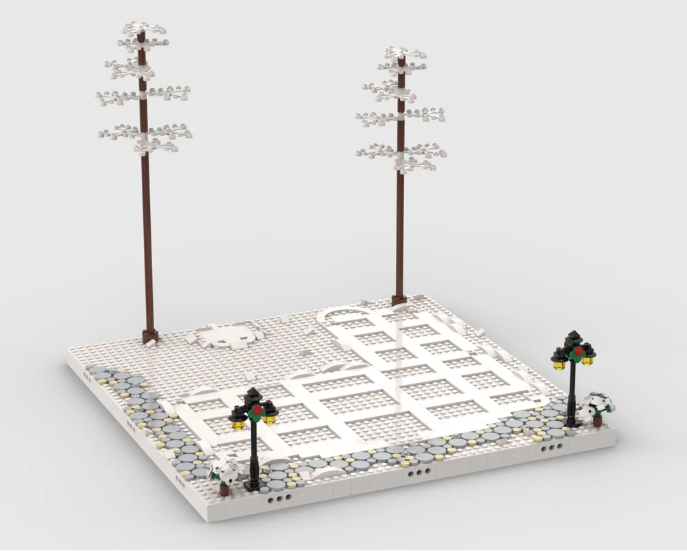 Winter Village Display Base for set 10325 10308 4056440573 10275 10267 Building Blocks DIY Creative Bricks Toy for Collector image 3