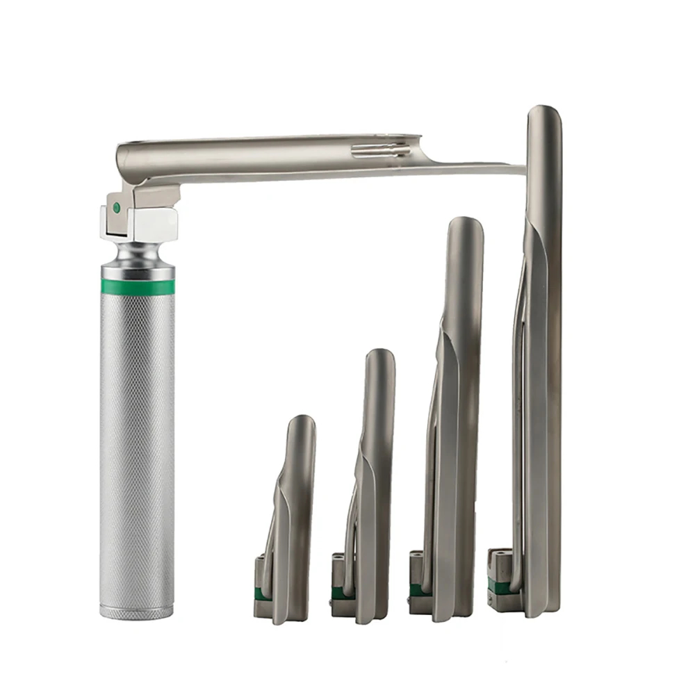 

Professtional Pet LED Optical Fiber Laryngeal Mirrors 3 Blade 5 Blade Right Side Laryngoscopy Animal Anesthesia Laryngoscope