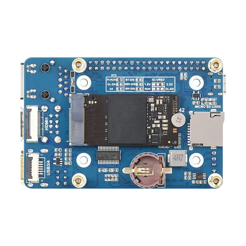 Raspberry Pi CM4 Expansion Board IO Interface Board Backboard 4K HD-MI RJ45 Ethernet Camera Interface, etc