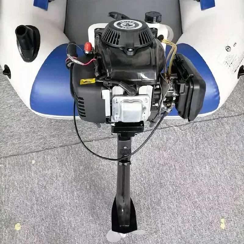 Solar Marine 4 Stroke 4 HP Motor Air-cooled Outboard Gasoline Motor Boat Engine Propeller Fishing Boat Pusher with Transom Mount