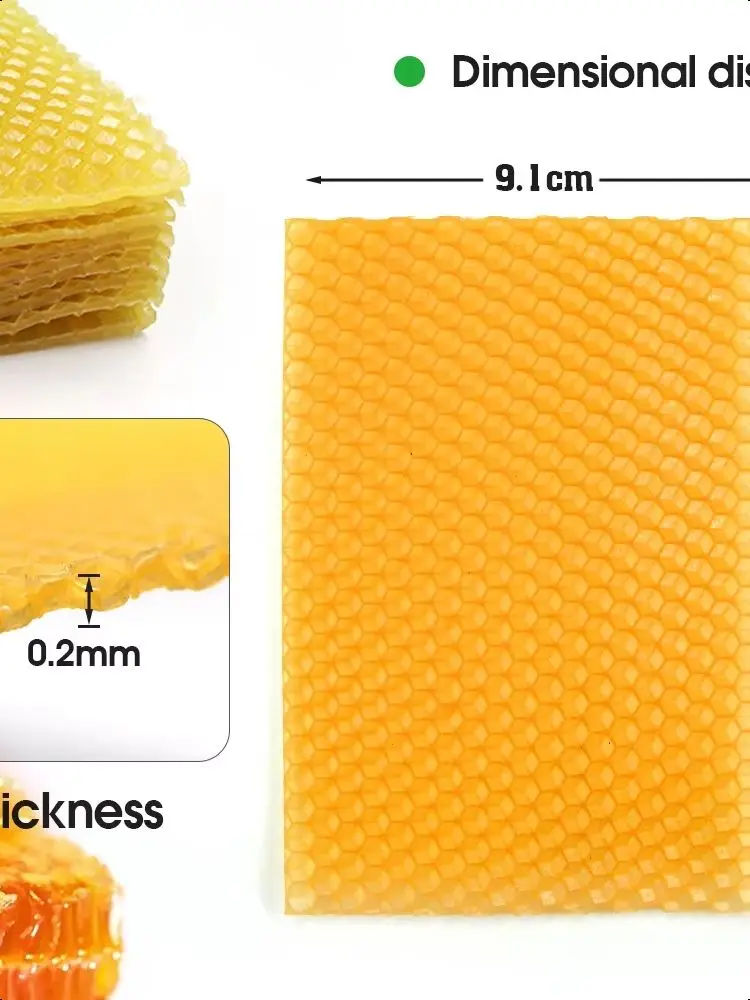 13x9cm Beekeeping Beehive Bees Wax Foundation Sheets Honeycomb Beeswax Sheets Nest Frame Making Material Queen Rearing System