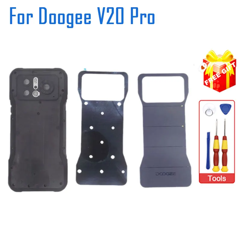 Imagem -03 - Original Tampa Traseira para Doogee V20 Pro Tampa da Bateria com Suporte Adesivo Acessórios para Telefone Inteligente Novo