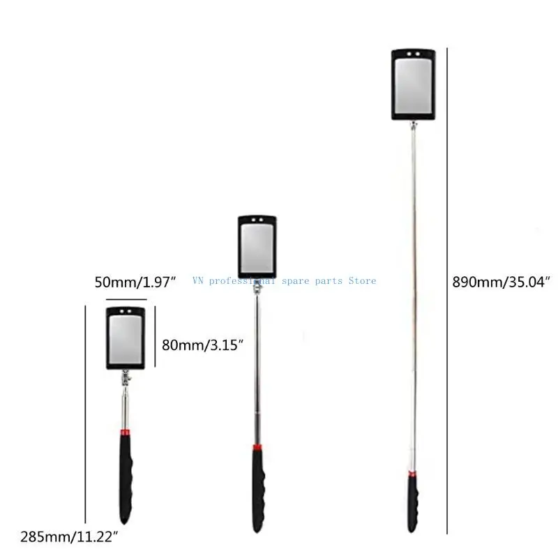 Extension télescope miroir 41XA, voiture, miroir d'inspection télescopique extensible, outil détection