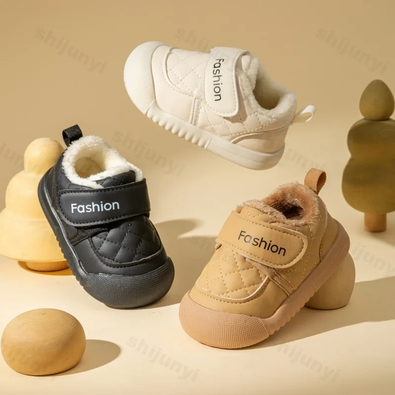 

Зимняя детская повседневная хлопковая обувь, осень 202, спортивная обувь в стиле ретро для маленьких мальчиков и девочек, детские нескользящие теплые плюшевые кроссовки для малышей