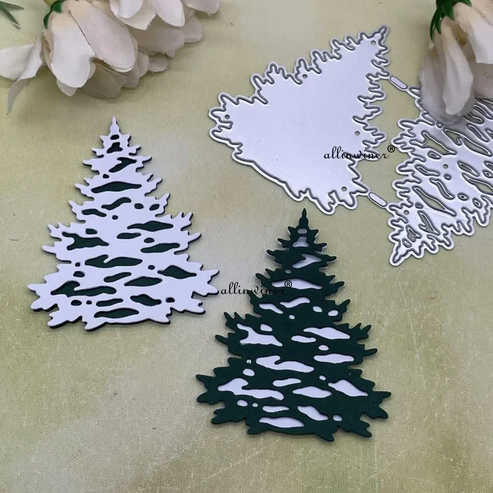 شجرة عيد الميلاد الديكور المعادن قطع يموت الإستنسل DIY بها بنفسك سكرابوكينغ الزخرفية النقش الحرفية يموت قطع قالب