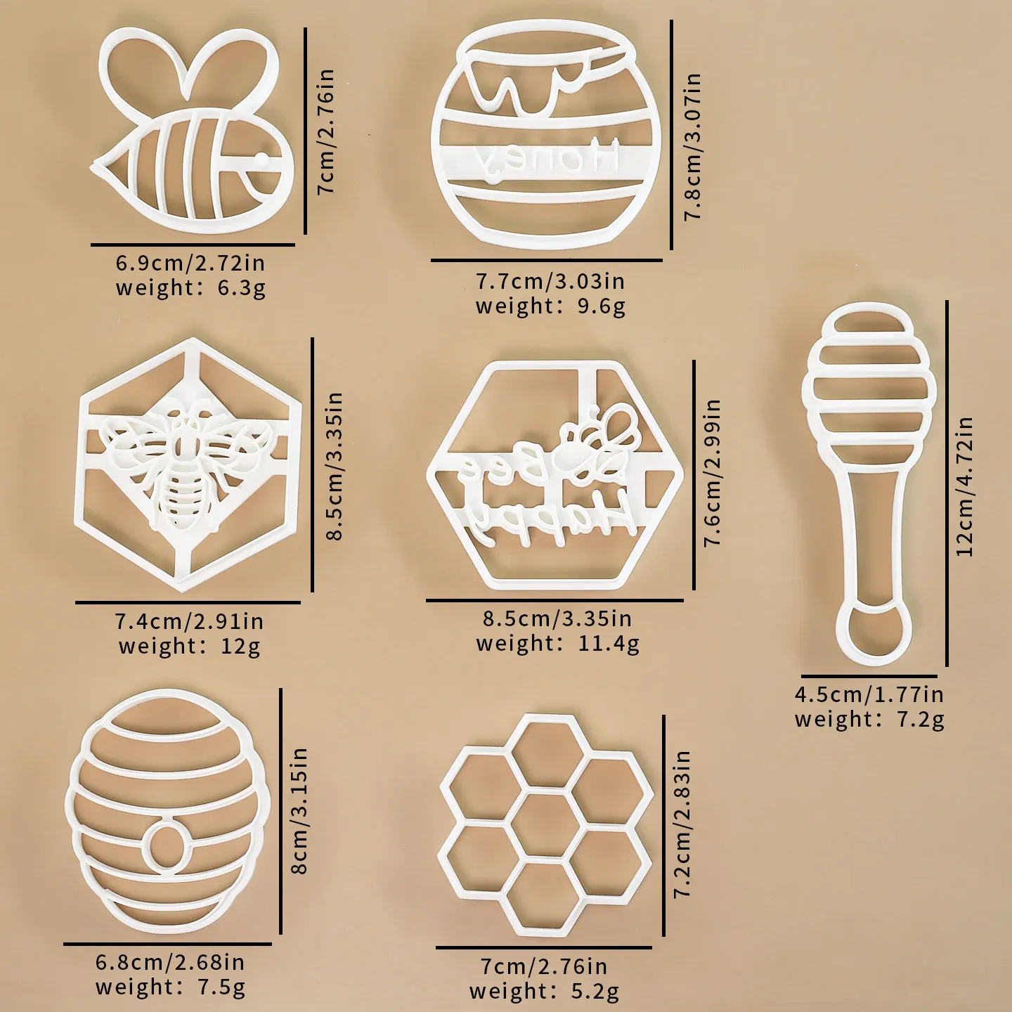 1 Pc Bee Honeycomb Cookie Cutter Cartoon Animal Insect Honeybee Biscuit Baking Molds DIY Fondant Cake Decorating Tools